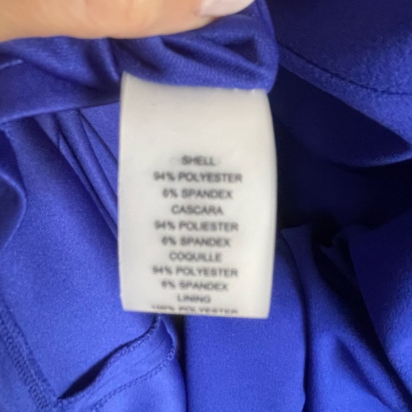 Vince Camuto Cobalt Blue Off shoulder Sleeveless Dress Size 10 - Picture 3 of 4